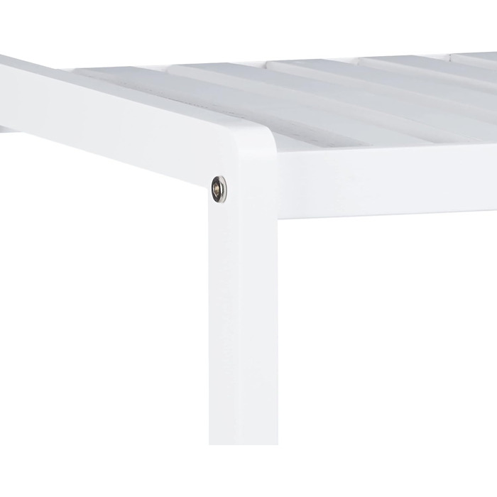 Relaxdays White Bamboo Bathroom Shelf, 3 Shelves, Wooden Shelf, Standing Shelf, Bamboo Shelf, Kitchen Shelf, HWD 80 x 34.5 x 33 cm, 33 x 34.5 x 80 cm