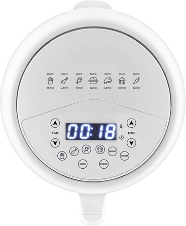 Фритюрниця Ufesa Twist з гарячим повітрям, 2л, 6 програм, 1200W, таймер, 80-200°C, без BPA, антипригарне покриття, Cool-Touch, білий, ексклюзив Amazon