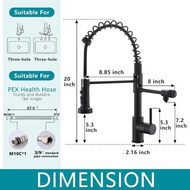 Інфрачервоний сенсорний кран для кухні з висувною лійкою, кухонна арматура 360° поворотна, змішувач для кухні, одноручний змішувач, арматура з спіральною пружиною, кран для мийки, щіткове золото, інфрачервоний сенсор, щіткове золото