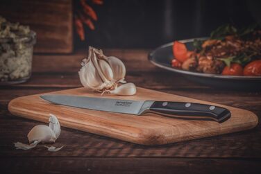 Ніроста Trinity – професійний ніж із нержавіючої сталі 34 см для овочів та фруктів, ручне заточування, важка ручка з захистом пальців