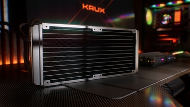 Система водяного охолодження процесора Krux HydroX 240 ARGB, 2x 120мм, 4-pin, Чорна
