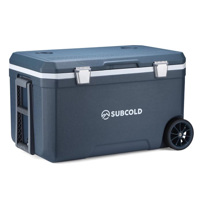 Subcold MOBI Rollkühlbox 70L: Ізольована сумка-холодильник на колесах для подорожей, авто, кемпінгу. PU-ізоляція, синій колір