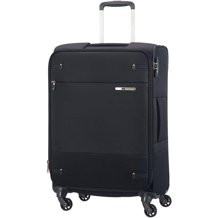 Валіза Samsonite Base Boost Spinner M, розширювана, 66 см, 67,5/73,5 л, чорна