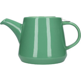 London Pottery Company 78402 Hi-T Teapot Set with Filter and Integrated Drip Tray, Stoneware (2-Cup Teapot (650 ml), Green)