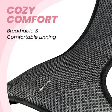 Шлейка для собак VIVAGLORY Easewalk, анти-тягнуча шлейка для тренувань та прогулянок, шлейка від тяги для цуценят з ручкою, анти-вислизаюча та постійна анти-тяга для цуценят та собак, XS, (Sakura-Rosa, XS: 25-51 см (обхват грудної клітки))