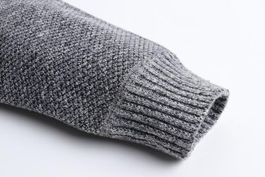 Чоловіча в'язана куртка-кардиган з коміром-стійкою та візерунком коси. Тепла флісова куртка з довгим рукавом для чоловіків (XXL, світло-сірий)