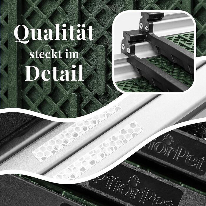 Трампліна для собак у машину, складана, стабільна, до 90 кг, для SUV та легкових авто, телескопічна алюмінієва, зелена, з кліпсою