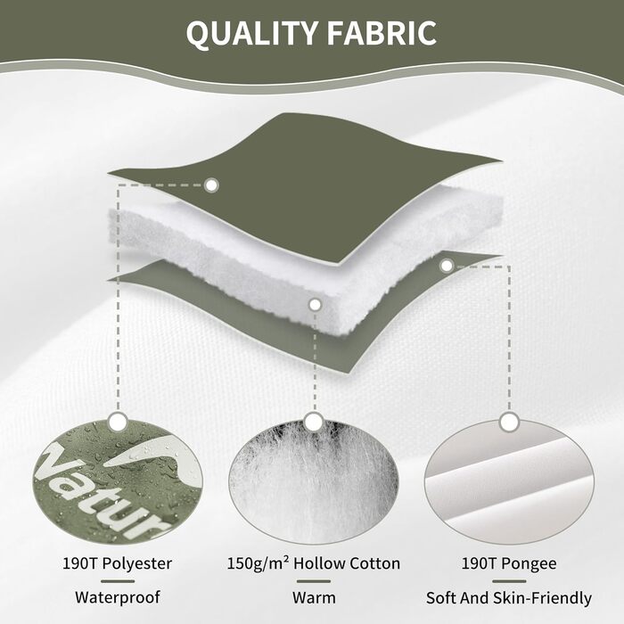 Naturehike 3-Season Quilt Sleeping Bag - Lightweight, Waterproof, Splittable for Adults