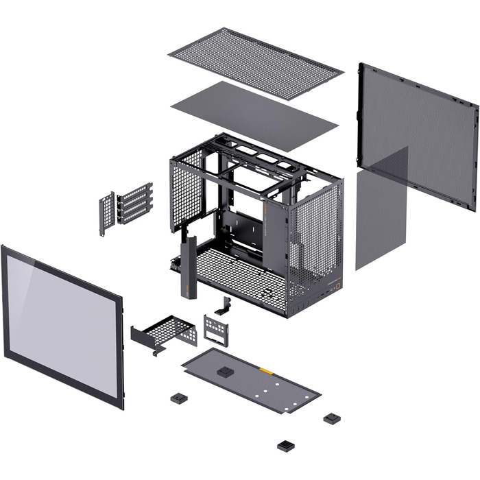 Корпус для ПК Jonsbo D32 PRO білий: компактний mATX з підключенням ззаду, фільтрами від пилу та високою якістю охолодження. Сумісний з чорним та склом Tempered Glass