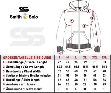 Світшот з капюшоном Smith & Soo для чоловіків – спортивна куртка, толстовка з блискавкою, бавовняна суміш (M, Stone-zip)