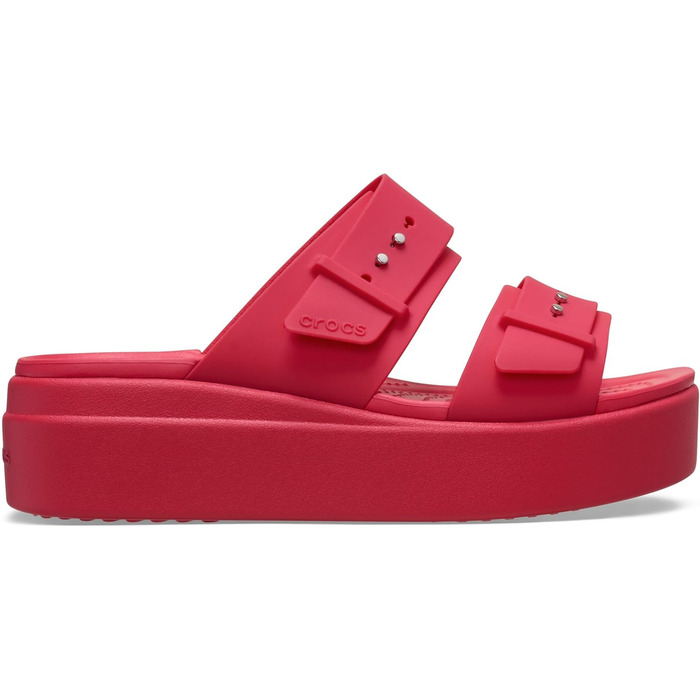 Crocs Brooklyn Buckle Wedge – Стильні босоніжки на танкетці, колір Digital Raspberry (33 EU)