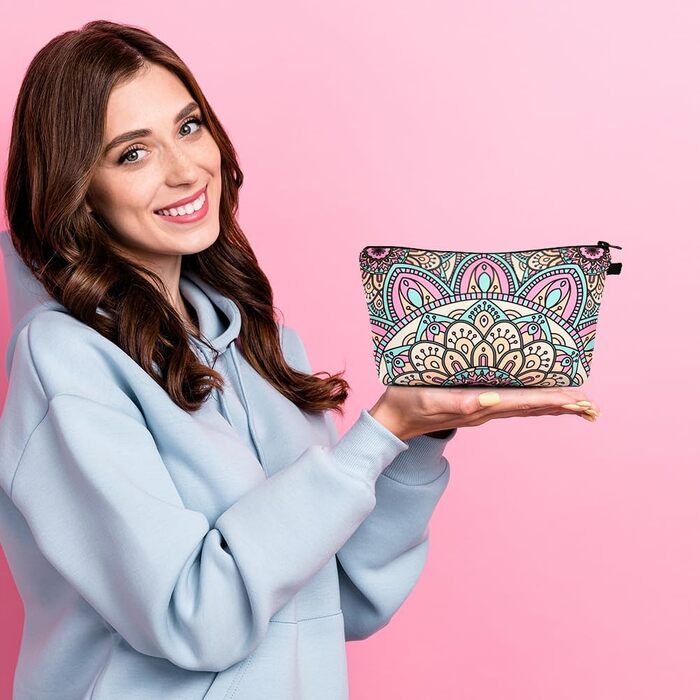 Набір косметичних сумок з брезенту, 4 шт. – Косметичка для подорожей, органайзер для макіяжу, багатофункціональна сумочка з блискавкою, аксесуари для косметики, кольорова