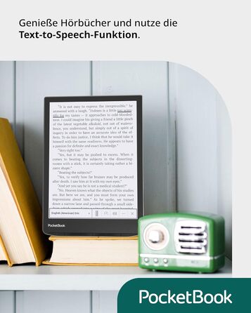 Pocketbook InkPad 4: Електронна книга, 7.8'' E-Ink, 32 GB, Bluetooth, водонепроникна, срібна (DE/at/CH версія)