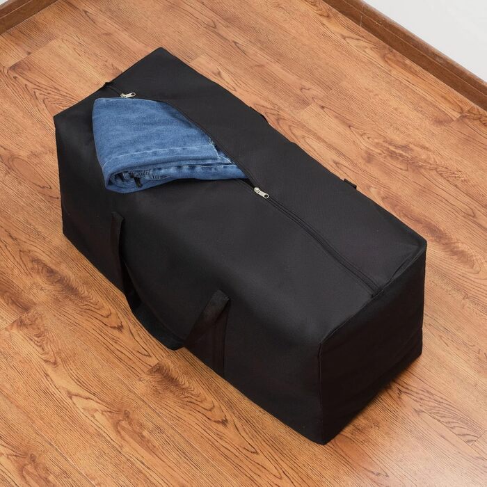 4 Pack Extra Large Travel Duffel Bag, Foldable, Waterproof, 600D Oxford Cloth, Durable Travel Bags for Men and Women, Strong Moving Boxes for House, Luggage Bags, Black, Travel