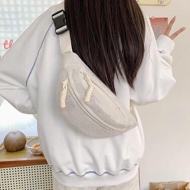 Жіноча поясна сумка з корду, на плече, регульований ремінь, модна сумка-пояс, для відпочинку, спорту, зелена, кросбоді для жінок та чоловіків