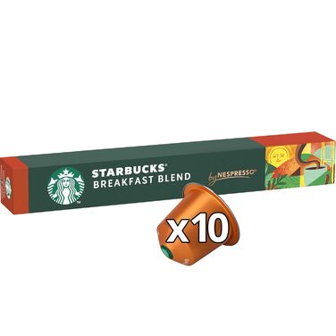 Кава Starbucks Breakfast Blend Nespresso, середнього обсмаження, капсули 6 x 10 (60 капсул) 10 г (6 шт.)