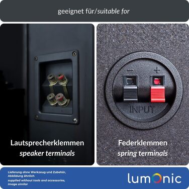 Акустичний кабель Lumonic 25м чорний 2x4mm² CCA HiFi для колонок, аудіо кабель 4mm²