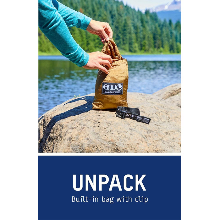 Гамак для кемпінгу ENO DoubleNest, 1-2 особи, спеціальне видання, кольори ATC Violett / Blaugrün (Sunshine)