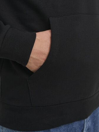 Чоловічий худі Jack & Jones з логотипом, чорний, розмір XL