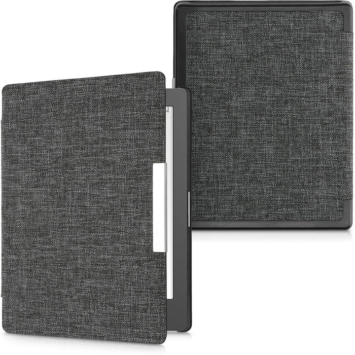Чохол kwmobile для Kobo Aura Edition 1: тканинний захисний чохол для eReader, темно-сірий