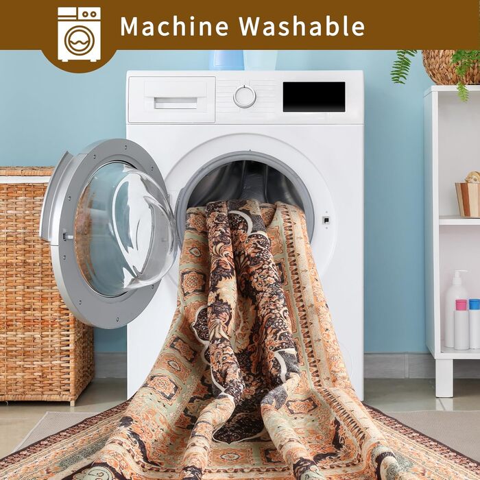 Килим Sour Lemon для вітальні, великий 160x230 см, машинне прання, для спальні, бохо-стиль, вінтаж, нековзний, пухнастий, блакитний, геометрія