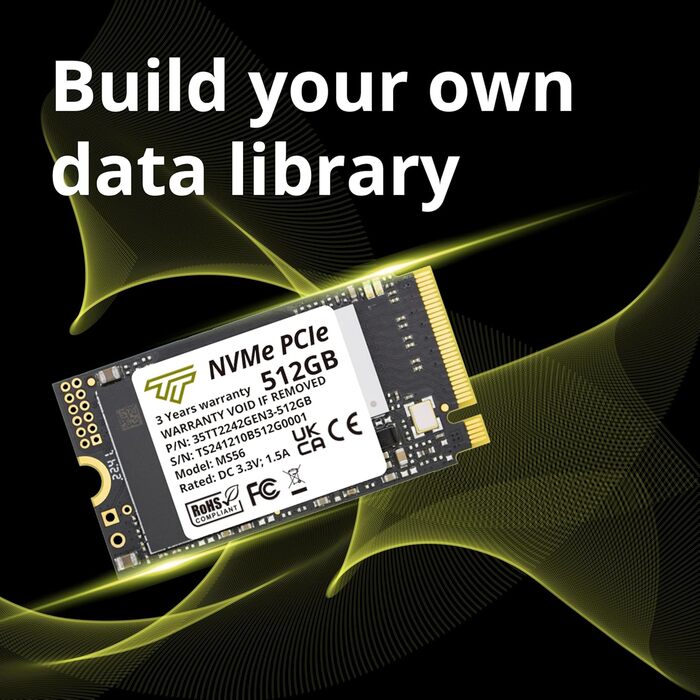 Timetec SSD PCIe 4.0 512GB Gen3x4: Швидкий накопичувач для PS5, PC, Laptop (M.2 2280, NVMe, Phison E27T, 2000TBW)