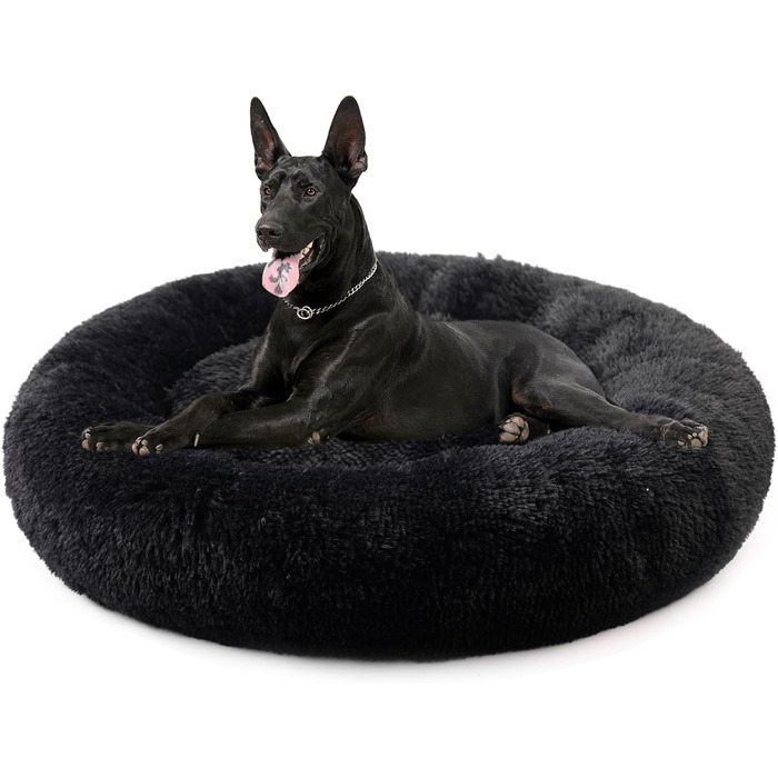 Кругле ліжко для котів та собак Nisrada, 70 см, рожеве, з антиковзною основою