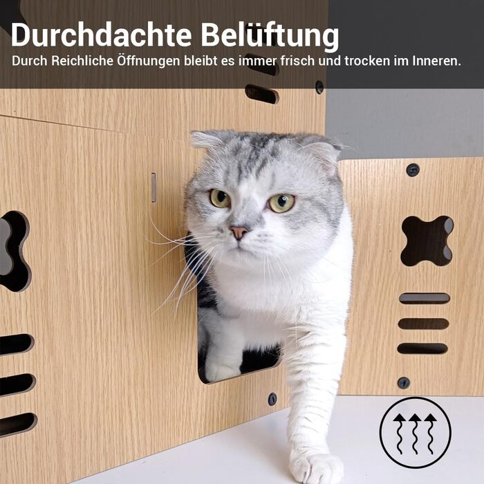 Cat Cave with Scratching Board, XXL Indoor Cardboard Cat House, Scratch Cardboard for Cats, Scratching Pad Lounge, Durable Cat Toy 55 * 29 * 28cm (Cat Head)