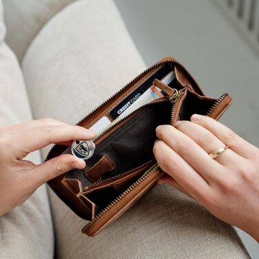 Жіночий шкіряний гаманець Berliner Bags Palma, з RFID-захистом, у подарунковій коробці, коричневий, великий