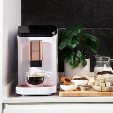 Кавоварка автоматична Cecotec Cremmaet Macchia White Rose, 1350 Вт, термоблок, тиск 19 Бар, вбудована кавомолка, автоматичне очищення