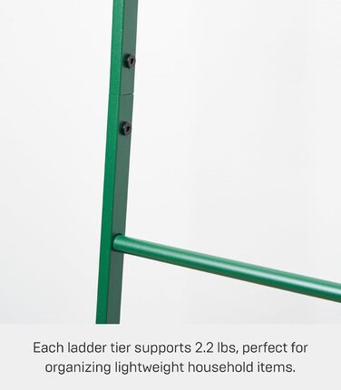 Yamazaki 2813 TOWER Leaning Clothes Rack, Steel/Wood, Minimalist, 45 x 24 x 160 cm (Green (Forest Green), Modern)