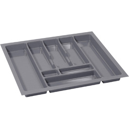Alusfera Cutlery Trays for Drawers 70cm – Drawer Organizer with Compartment Dividers – High-Quality Drawer Organizer for the Kitchen for More Order – Customizable and Easy to Clean - 630x490mm Silver