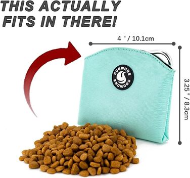 Сумка для ласощів для собак COOWONE, з магнітною застібкою, 900D Oxford, для дресирування та прогулянок (м'ятний колір)