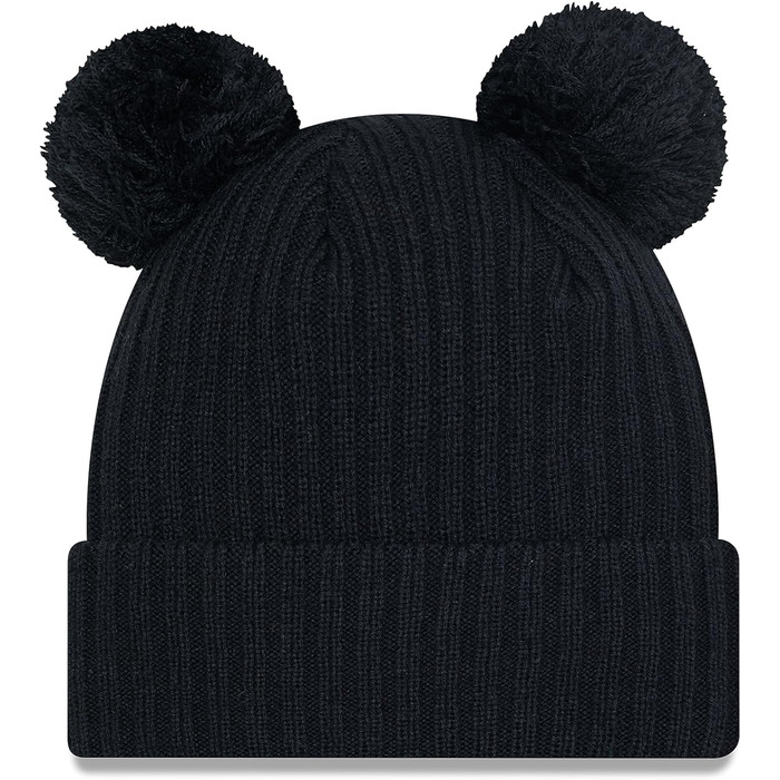 Шапка New Era New York Yankees Rose MLB Double Pom Cuff Knit - жіноча, чорна
