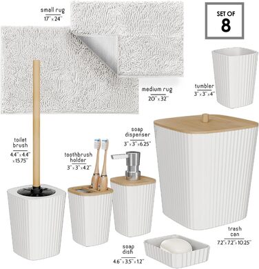 Набір аксесуарів для ванної кімнати Clara Clark Bad-Set Hunter Green (6 предметів)