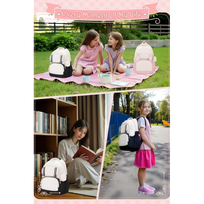 Чорний рюкзак для підлітків та жінок Aryan: легкий, для ноутбука, для школи та подорожей