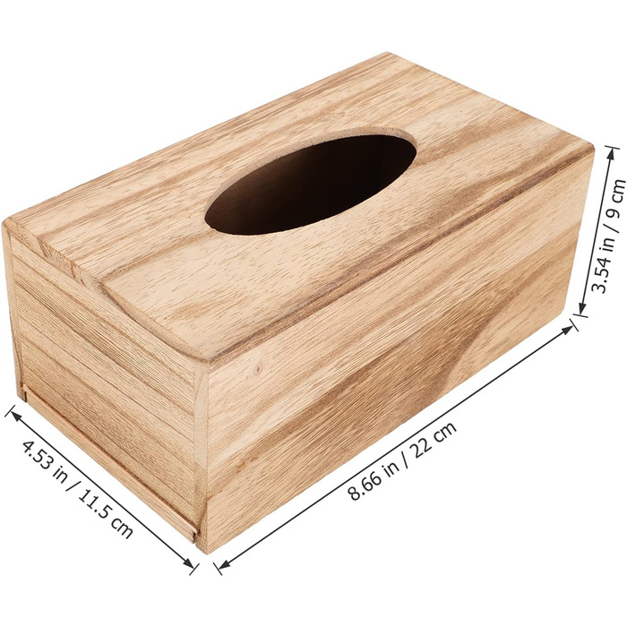 Cabilock 1 Piece Tissue Box Facial Tissue Box Wooden Cosmetic Tissue Box Paper Towel Box Tissue Box Dispenser for Office Kitchen Living Room Bedroom Desk
