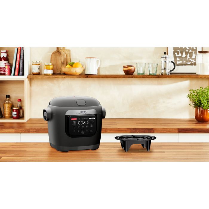 Мультиварка-тушківець Tefal Multicook&Stir MY720B, 6 л, 12 програм, функція перемішування