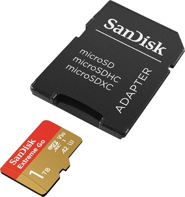 Карта пам'яті SanDisk 128GB Extreme microSDXC з адаптером, швидкість читання до 190МБ/с, клас U3, V30