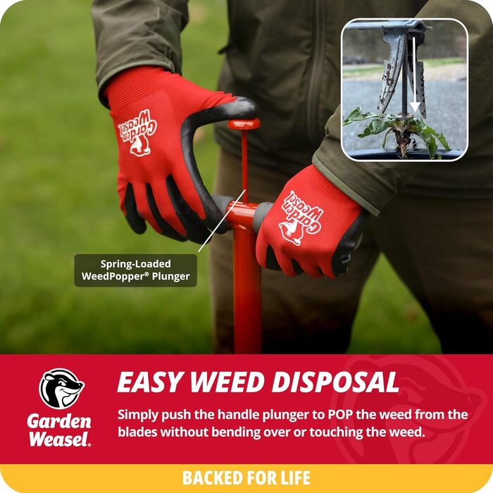 Інструмент для видалення бур'янів Garden Weasel WeedPopper 95204 Step & Twist, без хімікатів, легка очистка, стійкий до погодних умов і іржі