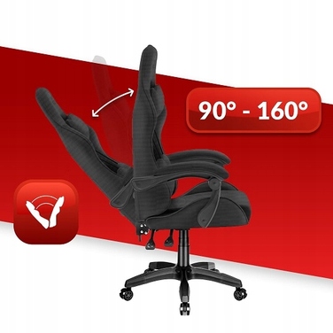 Ігрове офісне крісло HELL'S CHAIR Rainbow Black, обертове, тканина