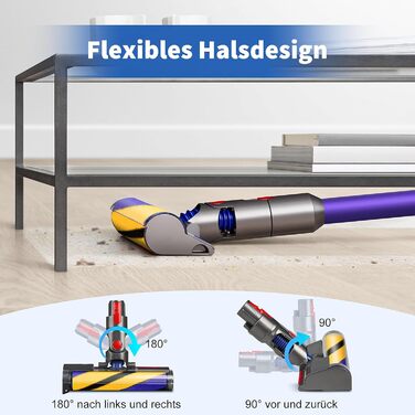 Замінна насадка-щітка для пилососів Dyson V6 DC58 DC59 DC61 DC62 DC72 DC74 з LED-підсвічуванням, підходить для твердих підлог та килимів (V7 V8 V10 V11 V15)