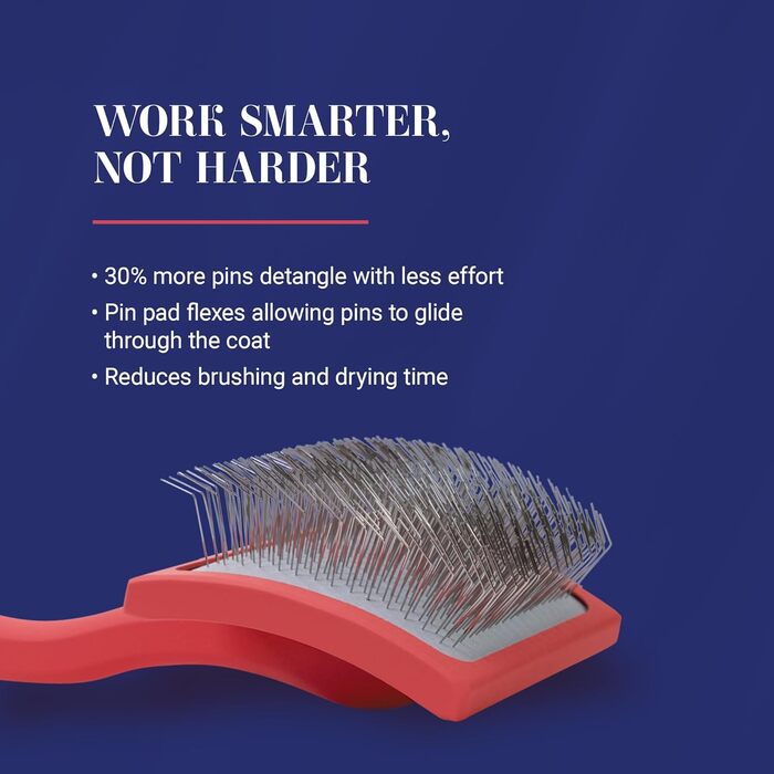 Щітка Chris Christensen Big G Coral Slicker для догляду за шерстю собак та котів середнього розміру, Medium