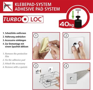 WENKO Turbo-Loc® Hair Dryer Holder Quadro