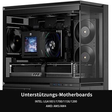 Кулер для процесора Thermalright Phantom Spirit 120 EVO, 7 теплових трубок, 2 PWM вентилятори, 2150 RPM, сумісність з AMD AM4/AM5 та Intel LGA 115X/1200/1700/1851/20XX, чорний