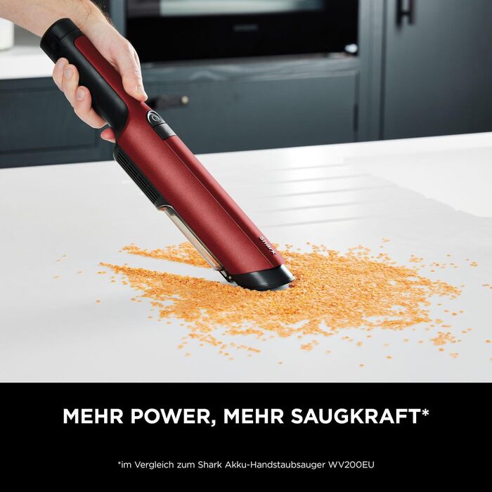 Shark WandVac 2.0 Бездротовий міні-пилосос, ручний, WV270EU. Компактний, легкий, з насадкою для щілин та універсальною насадкою. Час роботи: 15 хвилин, помаранчевий колір.