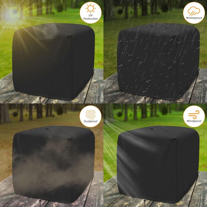 Чохол для піца-печі Ninja Woodfire OO101, водонепроникний, для вулиці, з ручкою та шнурками, аксесуар для печі, чорний, 56x47x37 см, Fenghome