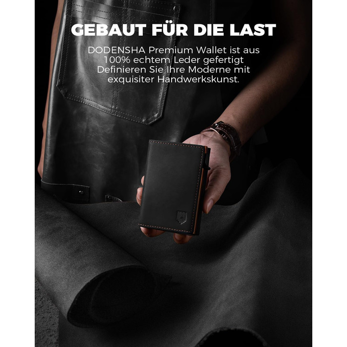 Чоловічий гаманець MagSnap Portmonee з відділом для монет, RFID захистом, для 10+ карток, чорно-помаранчевий