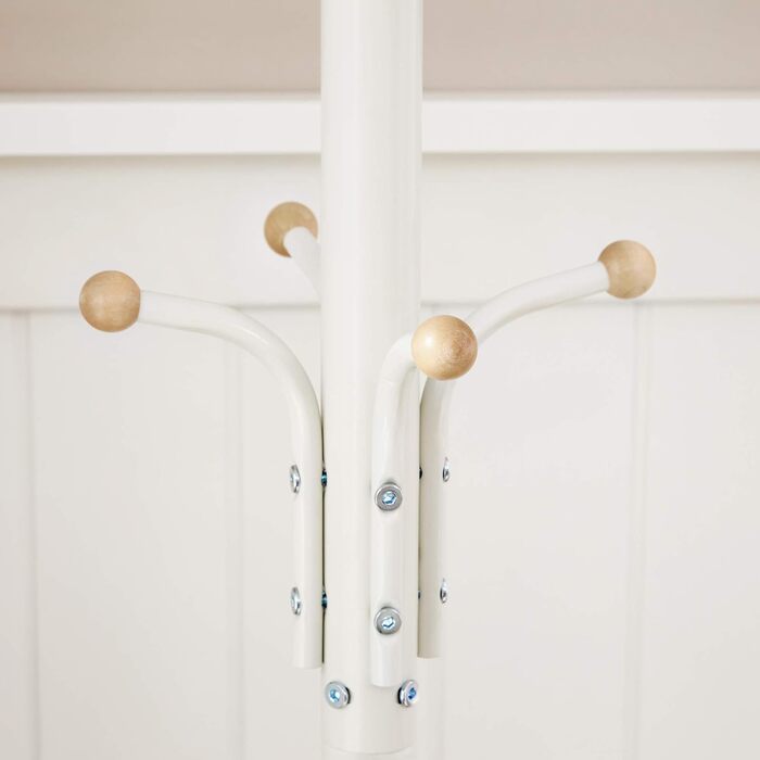 SONGMICS 182 cm (5.97 ft) Height Wardrobe Rack, Stable Metal Clothes Rack, Wardrobe, White, RCR19W