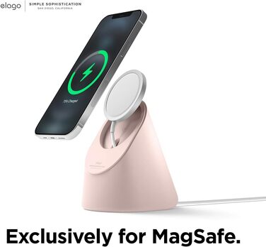 Підставка для зарядки iPhone Elago MS1 сумісна з MagSafe, Premium, Sandrosa (без зарядного пристрою)